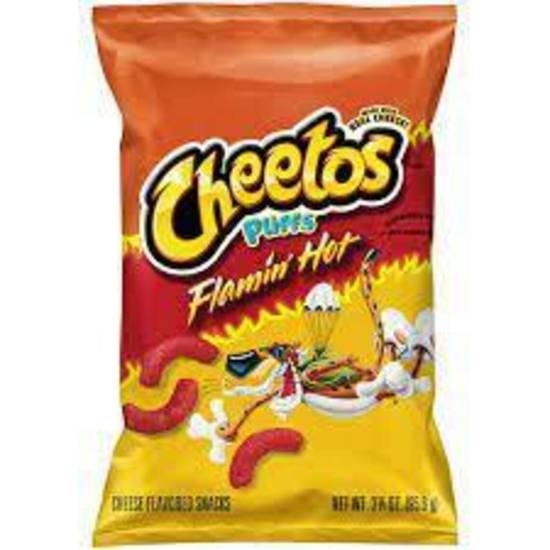 Order Cheetos Puffs Flamin' Hot Big Bag food online from IV Deli Mart store, Goleta on bringmethat.com