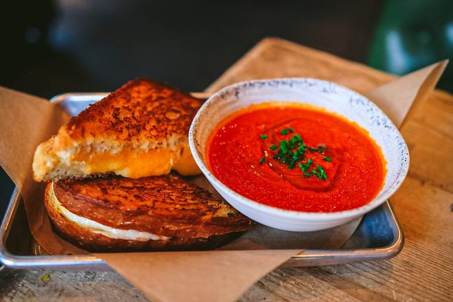 Order GRILLED CHEESE + TOMATO SOUP food online from Nd Streetbar store, Denver on bringmethat.com