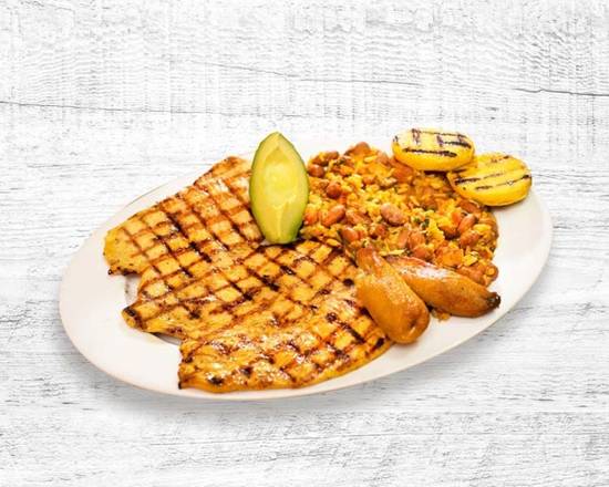 Order Pechuga Asada con Calentado food online from Noches De Colombia store, Lincoln Park on bringmethat.com