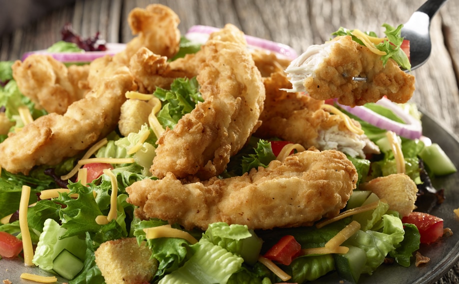 Order 099. Hot Chicks salad دجاج مقرمش  food online from Green Fusion store, Cliffside Park on bringmethat.com