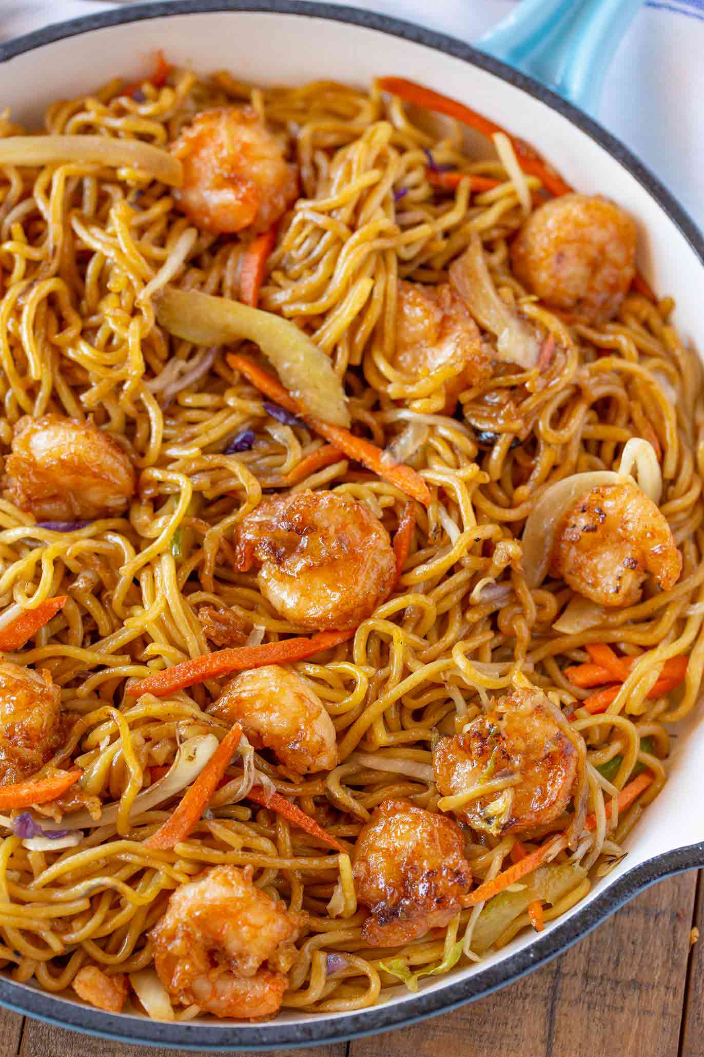 Order 55. Shrimp Lo Mein food online from China Garden store, Hackettstown on bringmethat.com