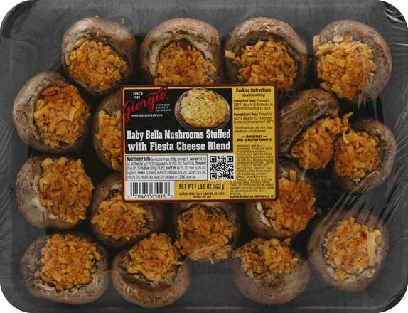 Order Giorgio · Baby Bella Mushrooms Stuffed with Fiesta Cheese (22 oz) food online from Jewel-Osco store, Des Plaines on bringmethat.com