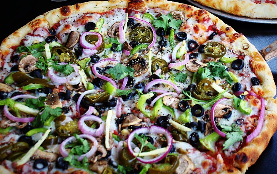 Order All Veggie Pizza - Personal 12'' food online from New York Richie's store, Garden on bringmethat.com