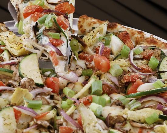 Order Medium Gourmet Veggie Pizza food online from Round Table Pizza store, Apple Valley on bringmethat.com