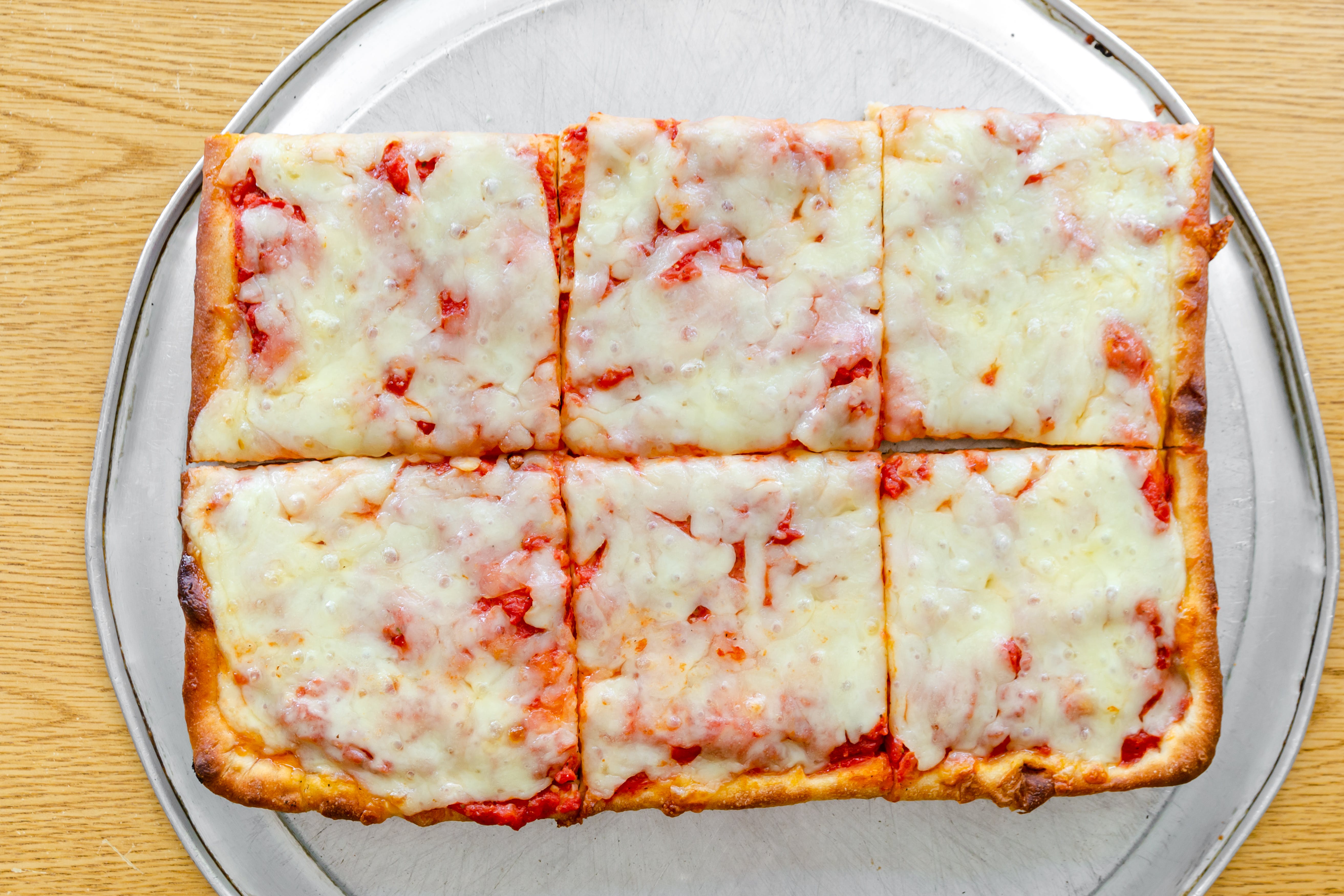Order Sicilian Cheese Pizza - Large 18'' (9 Slices) food online from New Pizza On The Block store, West New York on bringmethat.com