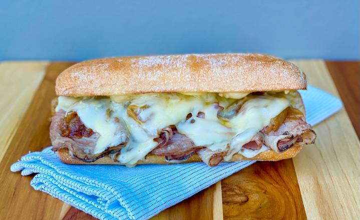 Order Prime Rib Ciabatta Melt food online from Foode Cafe store, Vancouver on bringmethat.com