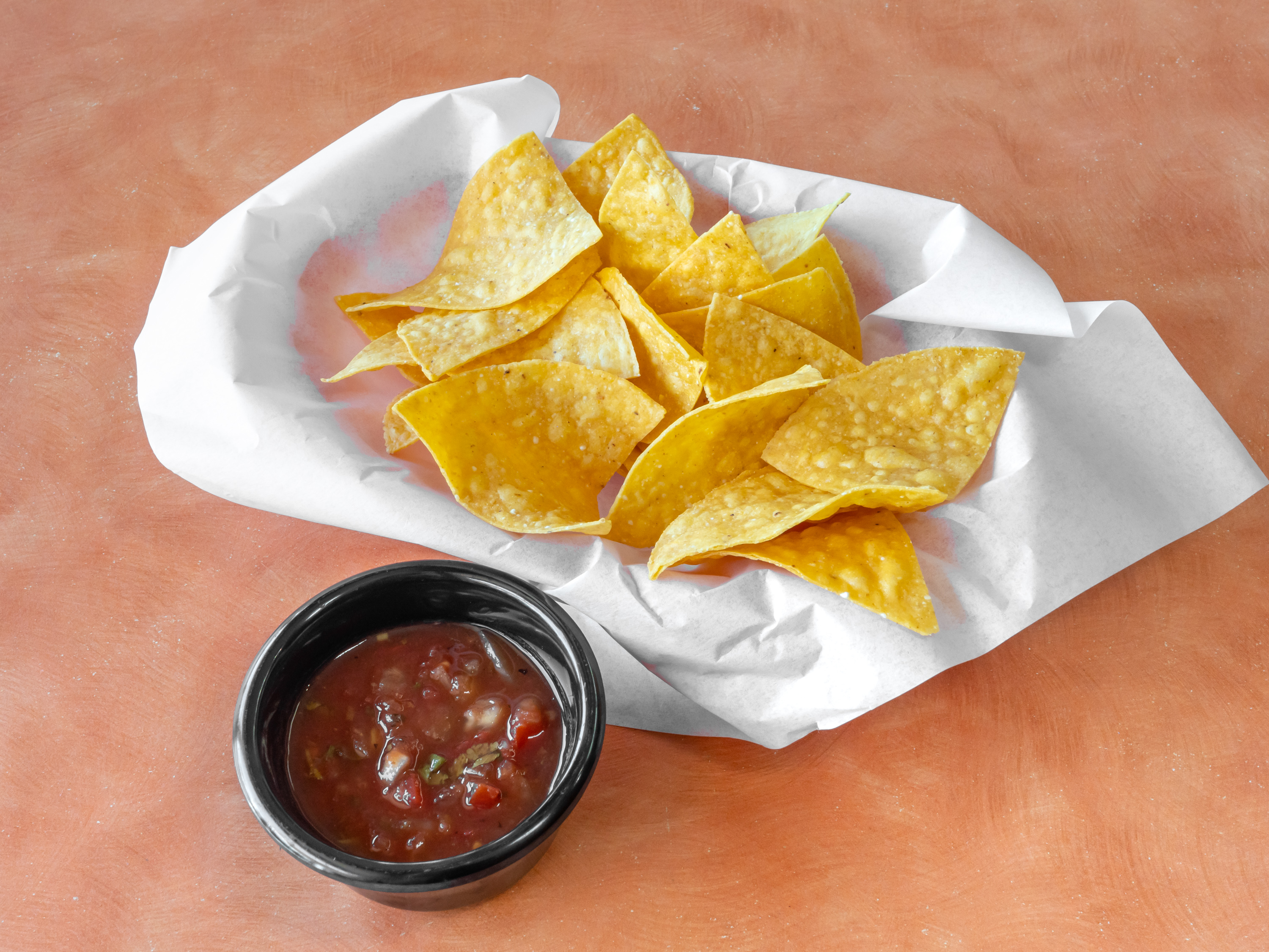 Order Basket Chips and Salsa food online from Burrito Factory store, San Jose on bringmethat.com