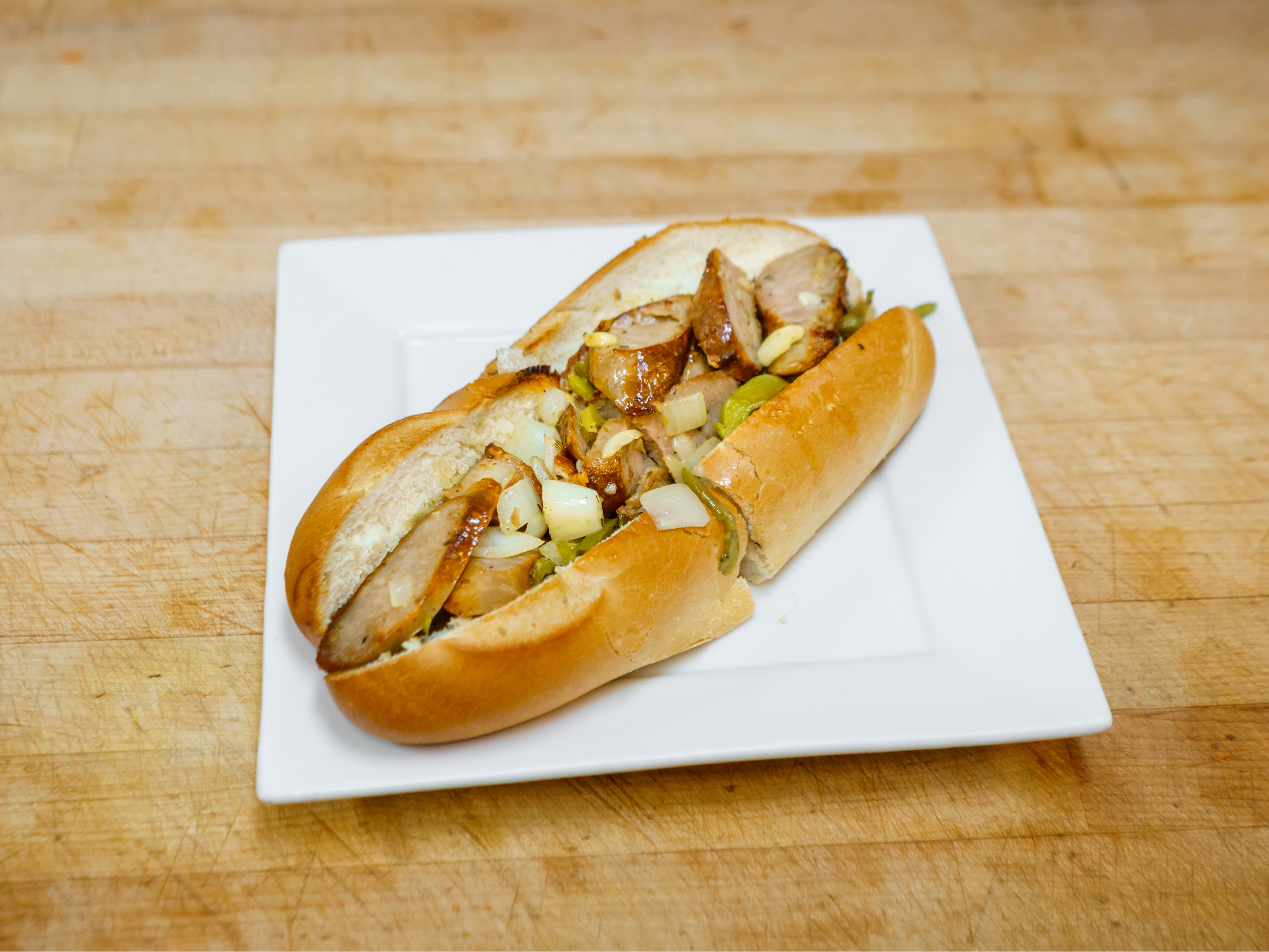 Order Sausage, Peppers and Onions Sub food online from Frank Pizza & Restaurant store, Bethlehem on bringmethat.com