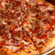 Order Meat Lovers Pizza food online from Nostra Pizza store, Greensboro on bringmethat.com