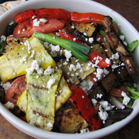 Order Grilled Veggie and Feta Salad food online from The Blue Onion store, Weslaco on bringmethat.com
