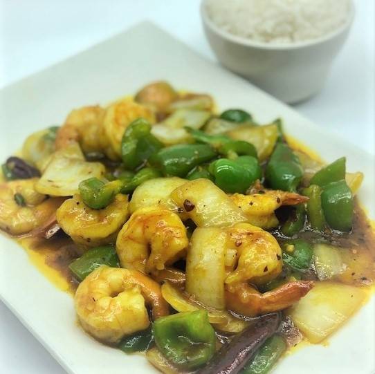 Order L - CURRY SHRIMP food online from Kim Son Cafe store, Houston on bringmethat.com