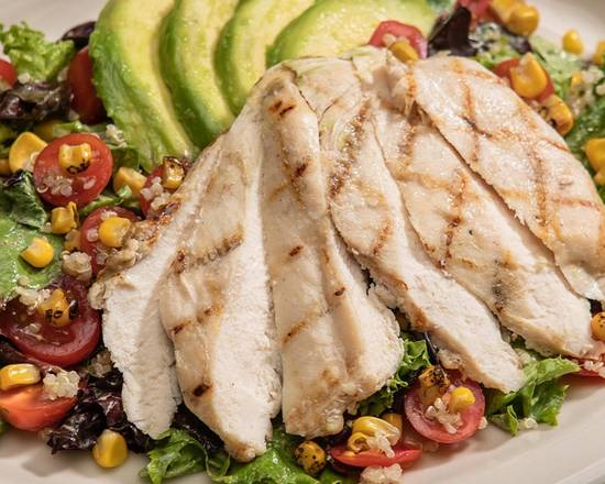 Order Grilled Chicken Quinoa Salad food online from Goldbergs Bagel Co. & Deli store, Dunwoody on bringmethat.com