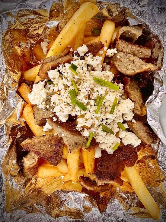 Order Loaded Gyro Fries food online from 2delicious store, Dover on bringmethat.com