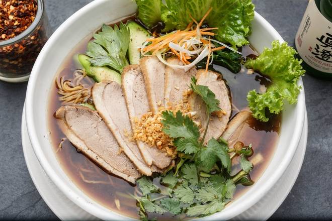 Order Old Siam Duck Noodle Soup food online from SukhoThai on Royal St. store, New Orleans on bringmethat.com