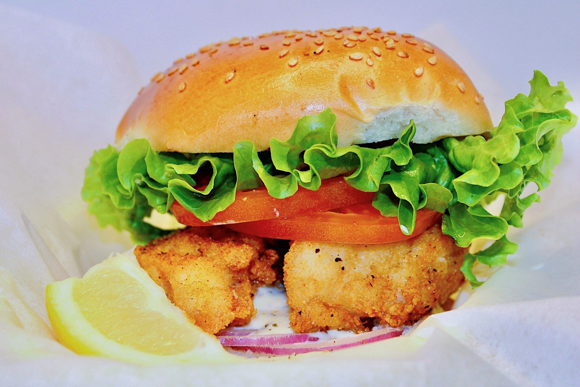 Order Fish Sandwich (Cod) food online from Pismo Beach Location -Splash Cafe store, Pismo Beach on bringmethat.com