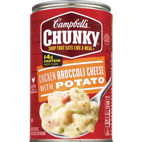 Order Campbell's Chunky Soup, Chicken Broccoli Cheese Soup, 18.8 Oz Can food online from CVS store, LIMA on bringmethat.com