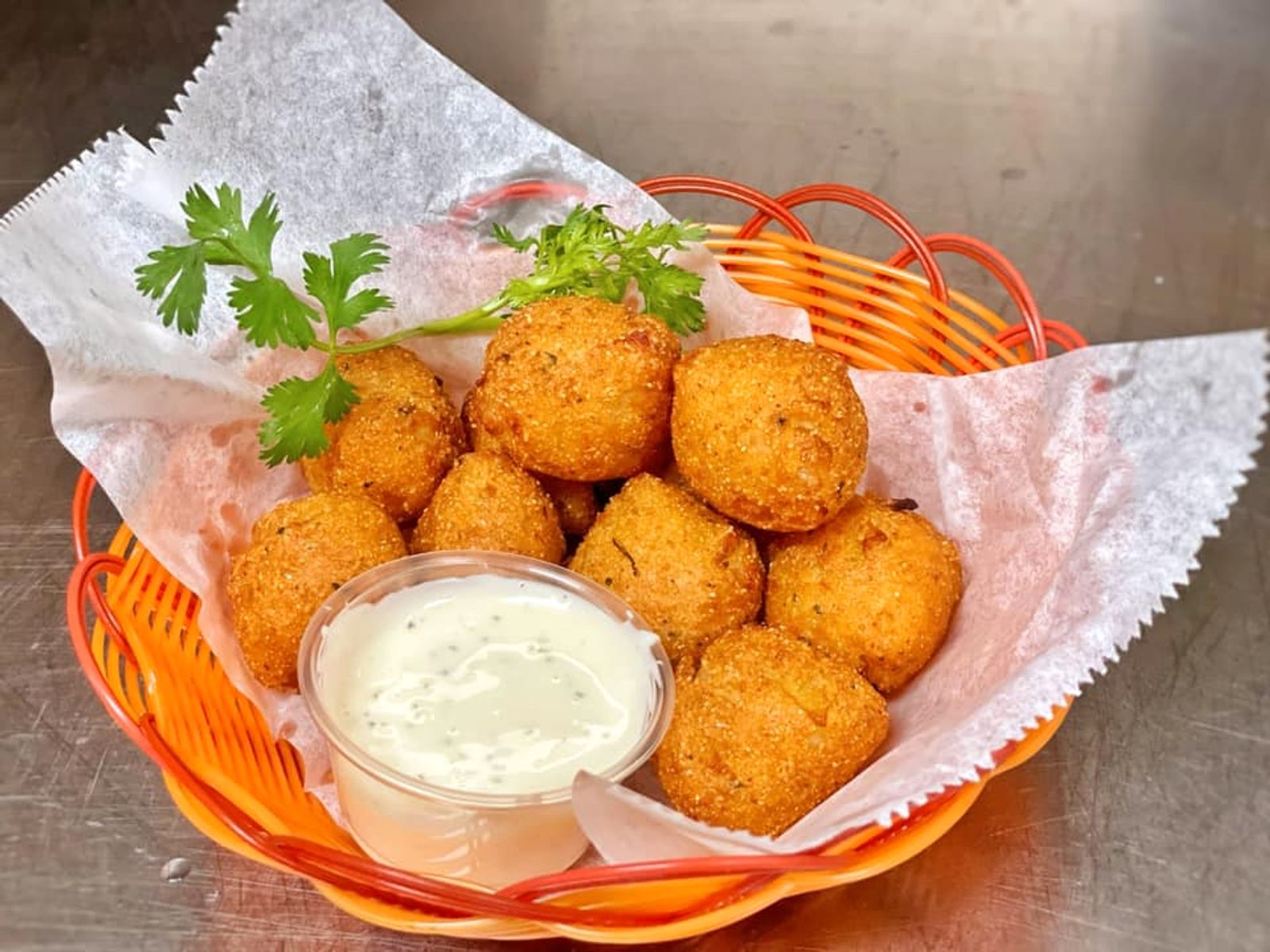 Order HUSHPUPPIES (10PCS) food online from Super Crab Juicy Seafood store, Rochester on bringmethat.com