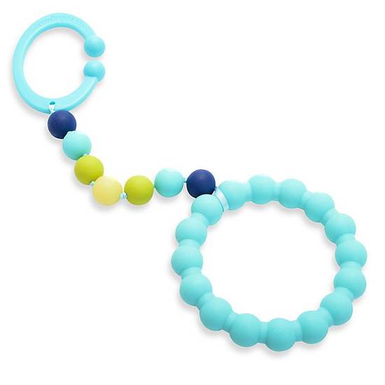 Order chewbeads® Baby Gramercy Teether Stroller Toy in Turquoise food online from Bed Bath & Beyond store, Lancaster on bringmethat.com