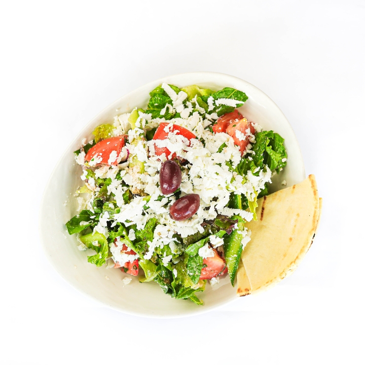 Order Side Mediterranean Salad. food online from Olive Pit Grill store, Brea on bringmethat.com