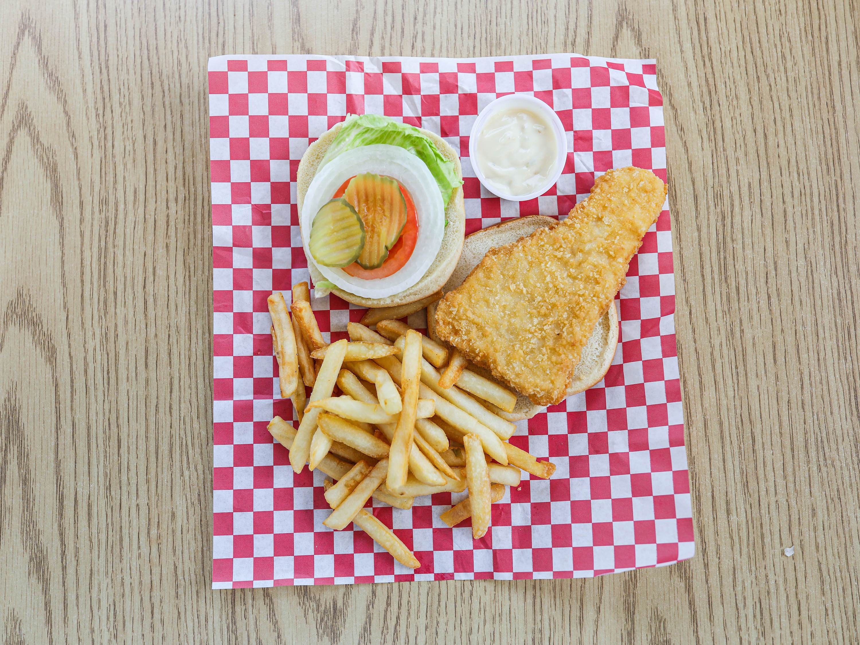 Order 9. Fish Filet Combo food online from Opa Time store, Sioux City on bringmethat.com