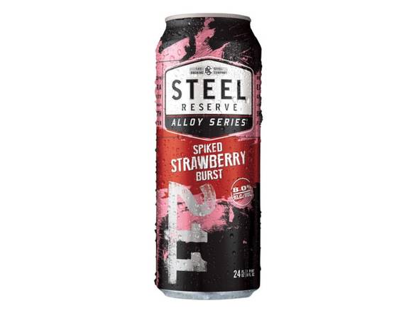 Order Steel Reserve Alloy Series Spiked Strawberry Burst - 24oz Can food online from Zest Market & Liquor store, Phoenix on bringmethat.com