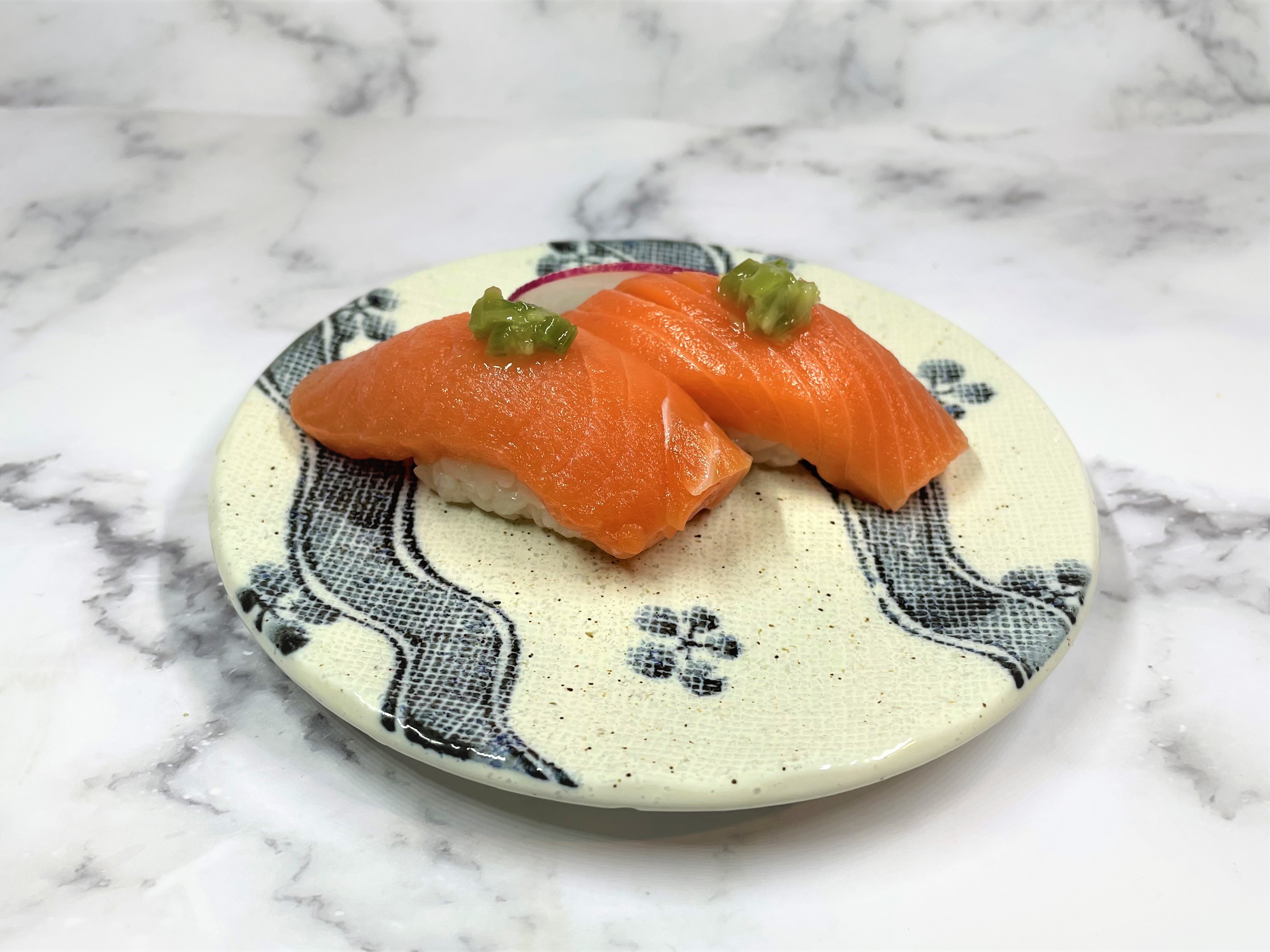 Order King Salmon Nigiri 2pcs food online from Izakaya Hi store, Houston on bringmethat.com