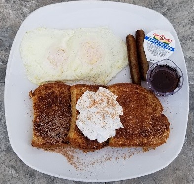 Order Cinnamon Crunch French Toast Combo food online from Jimmy's Egg store, Omaha on bringmethat.com
