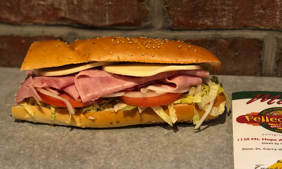 Order *Ham It Up - Medium food online from Pellegrino's Deli Cafe store, Rochester on bringmethat.com