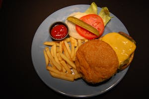 Order Cheeseburger food online from Manuel Mexican Restaurant store, Chandler on bringmethat.com