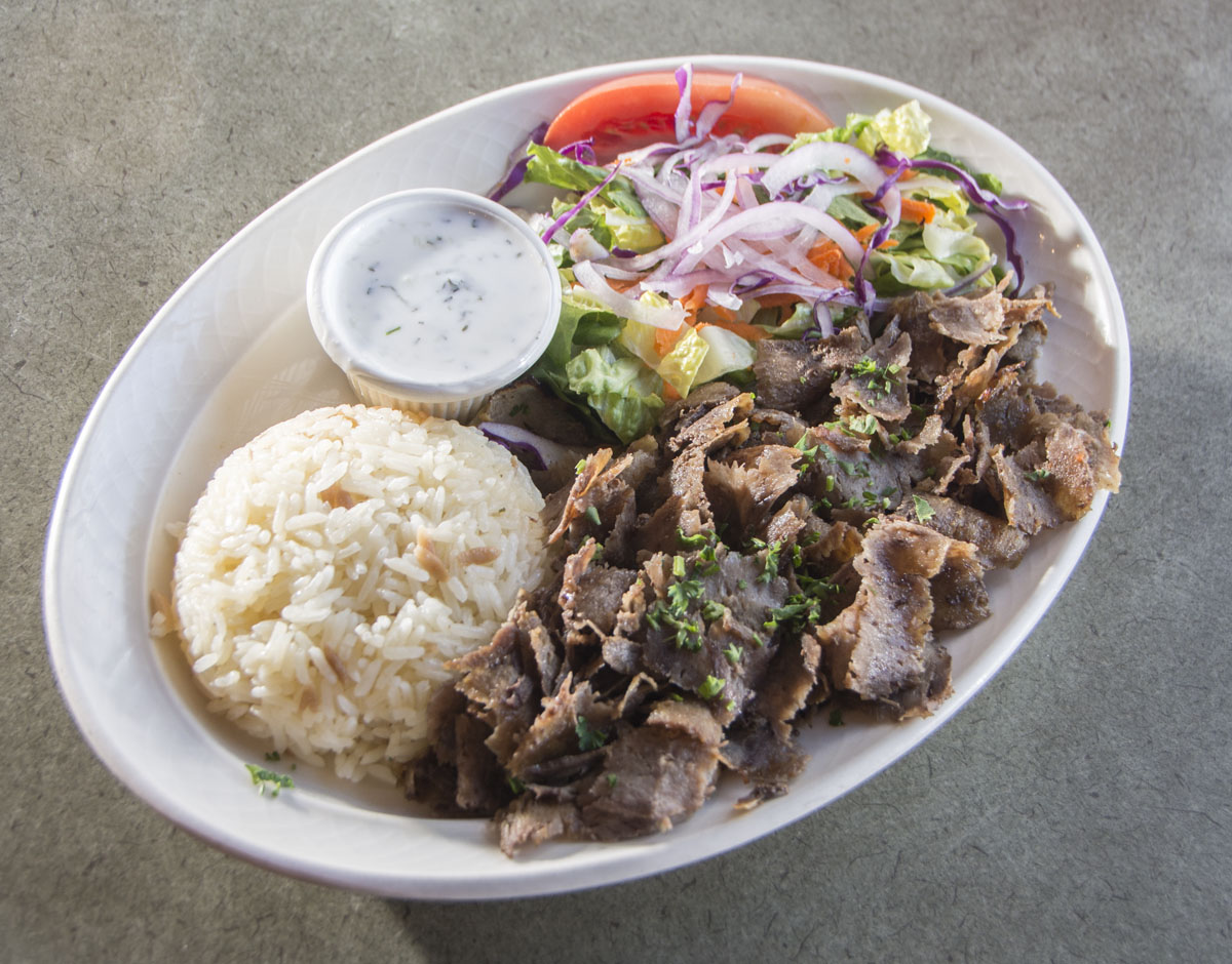 Order Lamb and Beef Doner Platter food online from Turkish Kitchen store, Berkeley on bringmethat.com