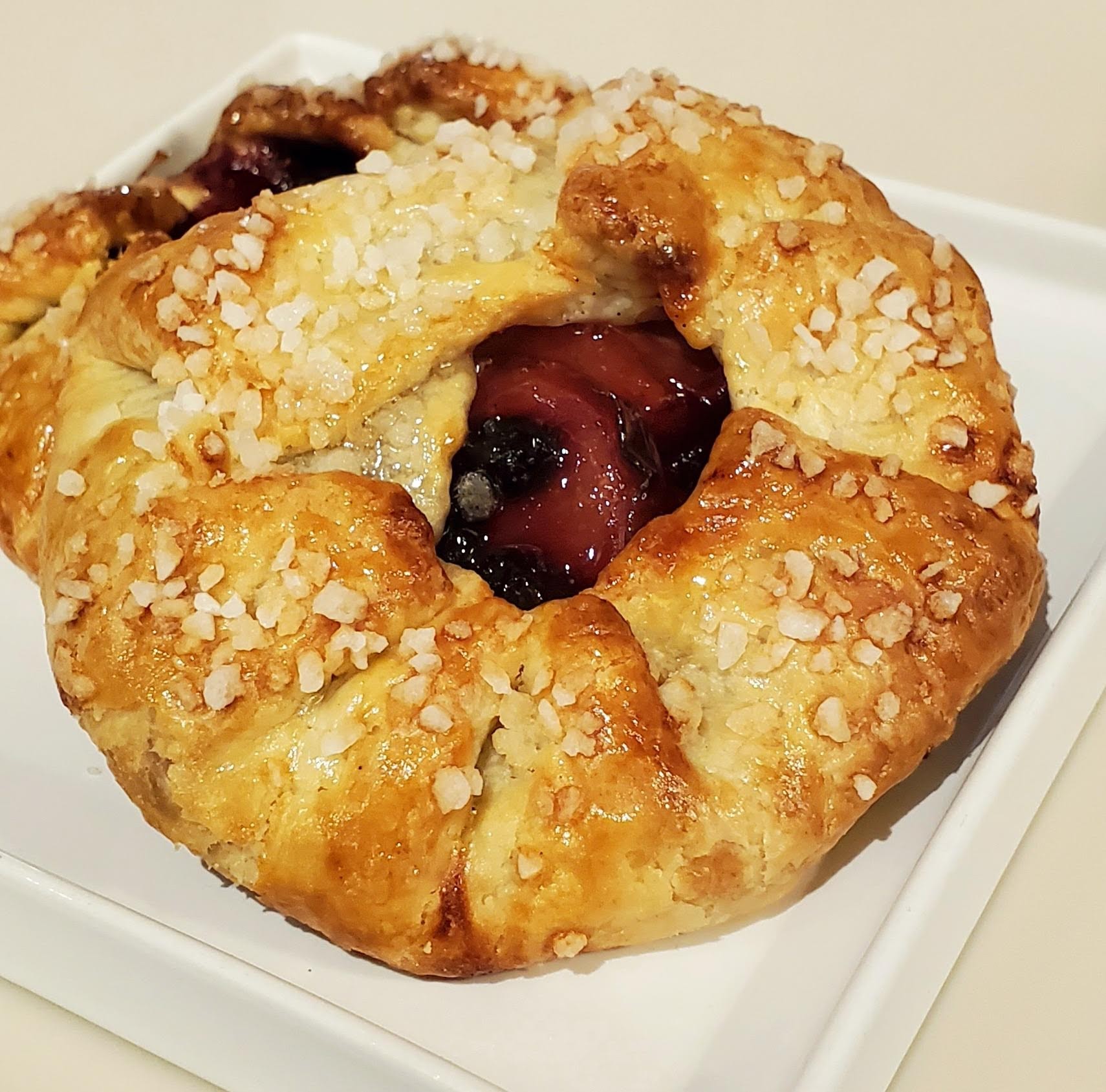 Order Peach & Blueberry Galette food online from Leonidas Cafe store, Northbrook on bringmethat.com