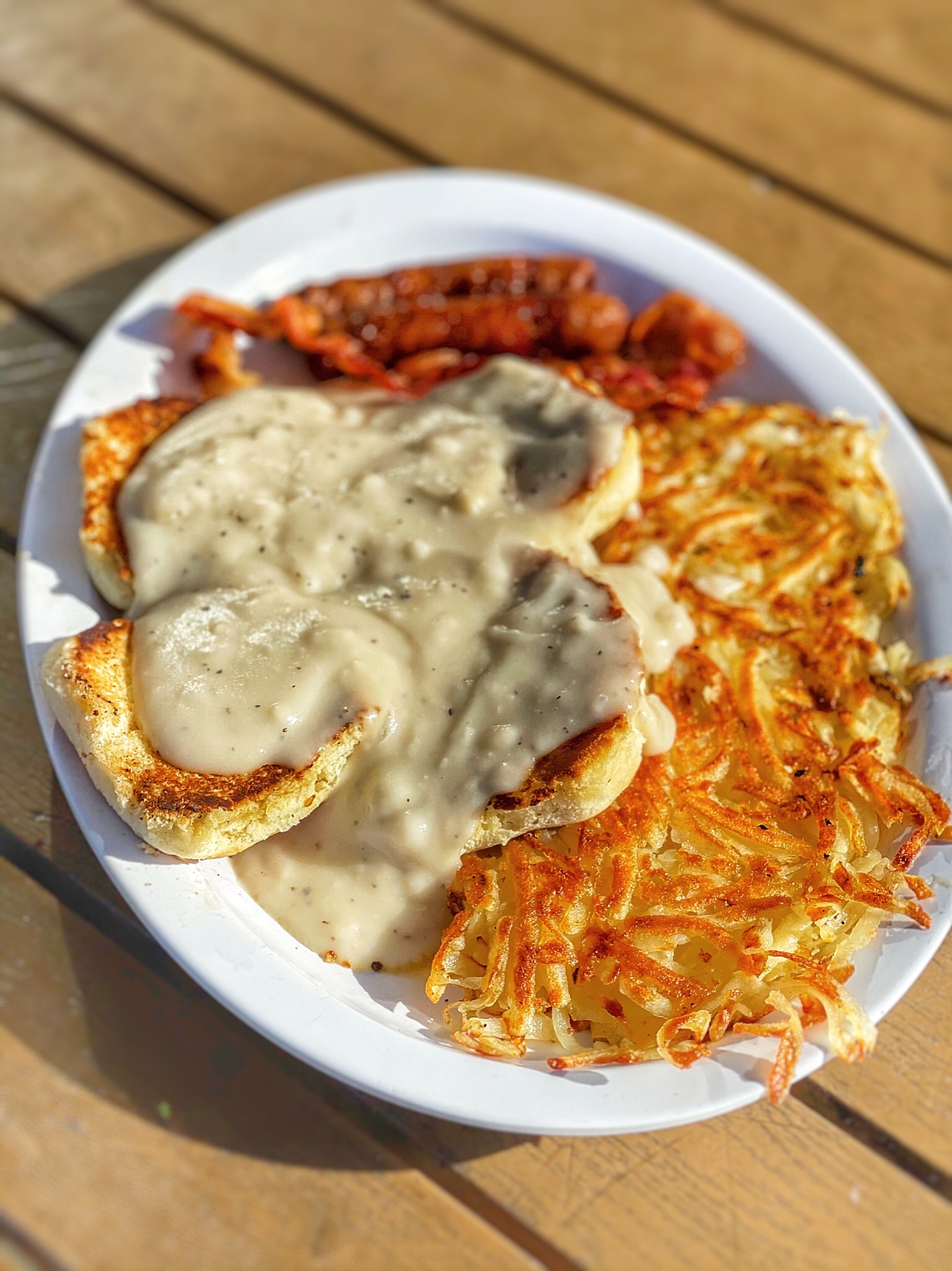 Order Biscuits and Gravy with Eggs food online from Classic Burger store, Gardena on bringmethat.com