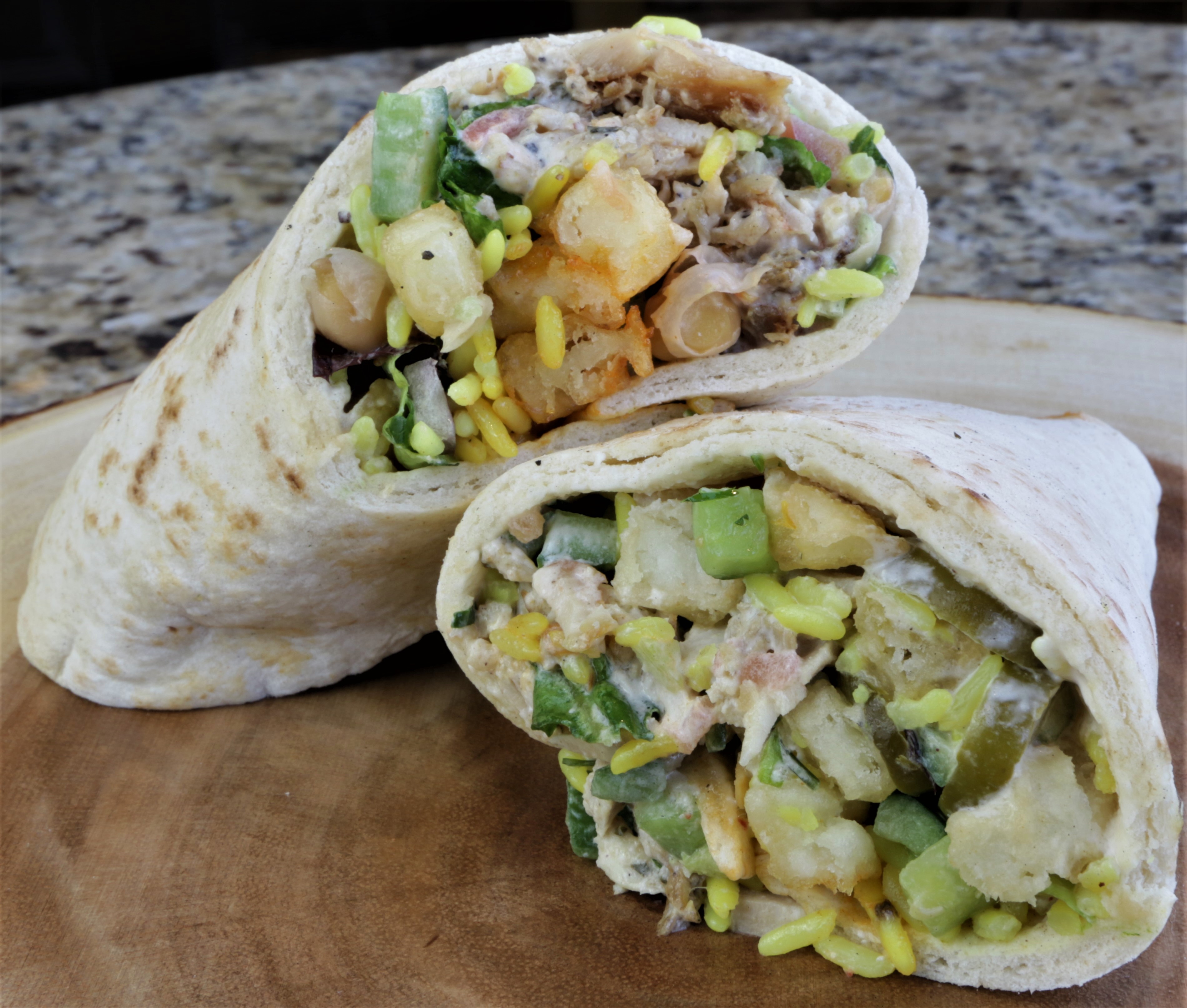 Order Chicken Fat Belly Wrap  food online from Flame and Skewers store, Bakersfield on bringmethat.com