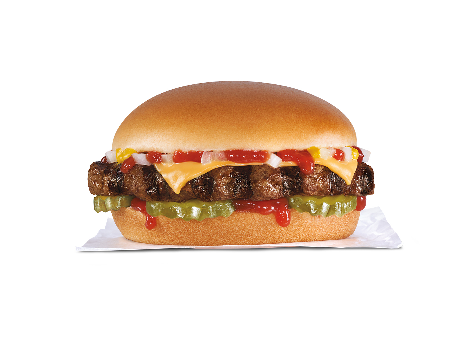 Order 1/3 lb. Cheeseburger food online from Hardee store, Strasburg on bringmethat.com