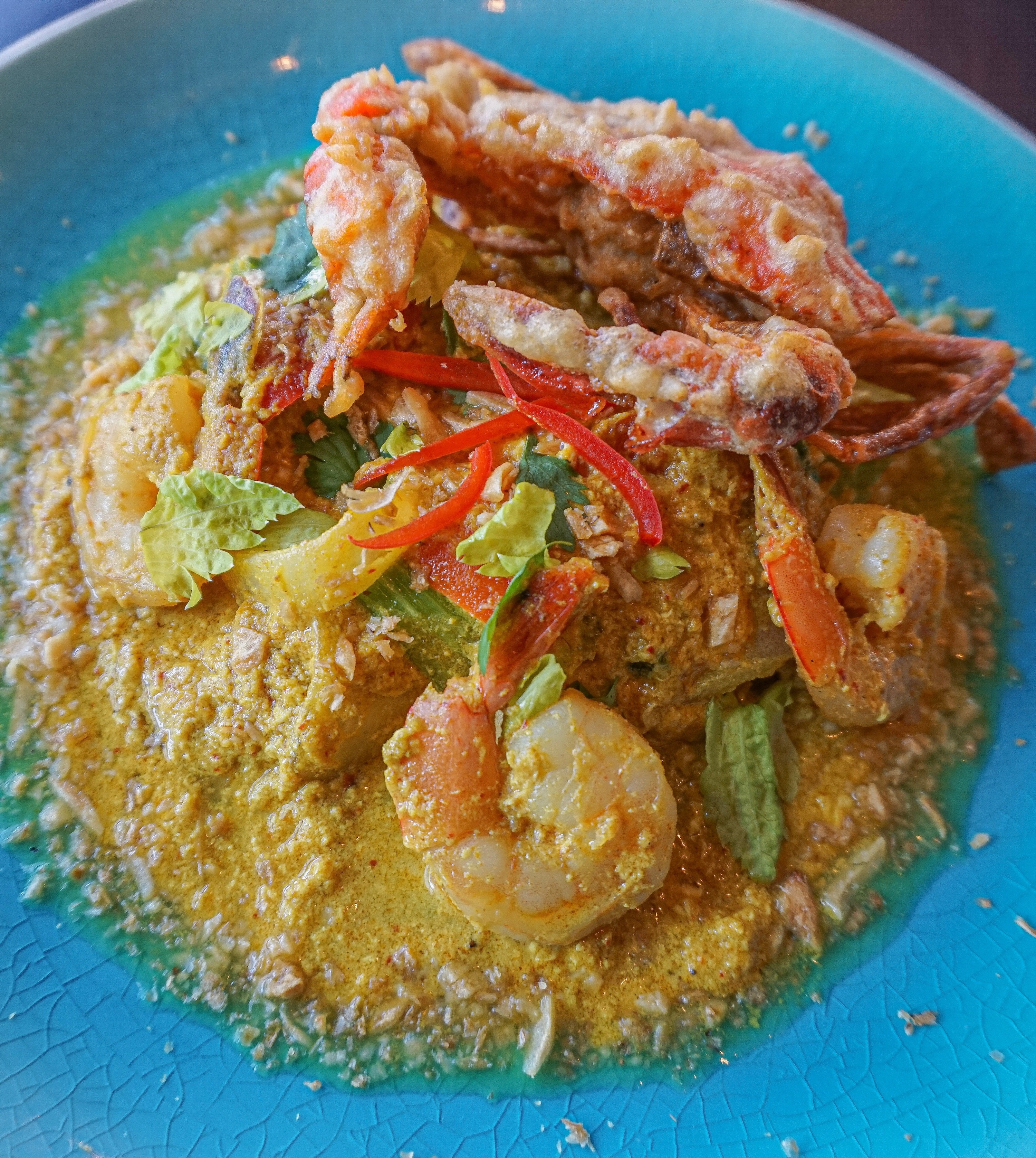 Order Soft-Shell Crab Beach Curry Dinner food online from Thai Amarin store, Newton on bringmethat.com