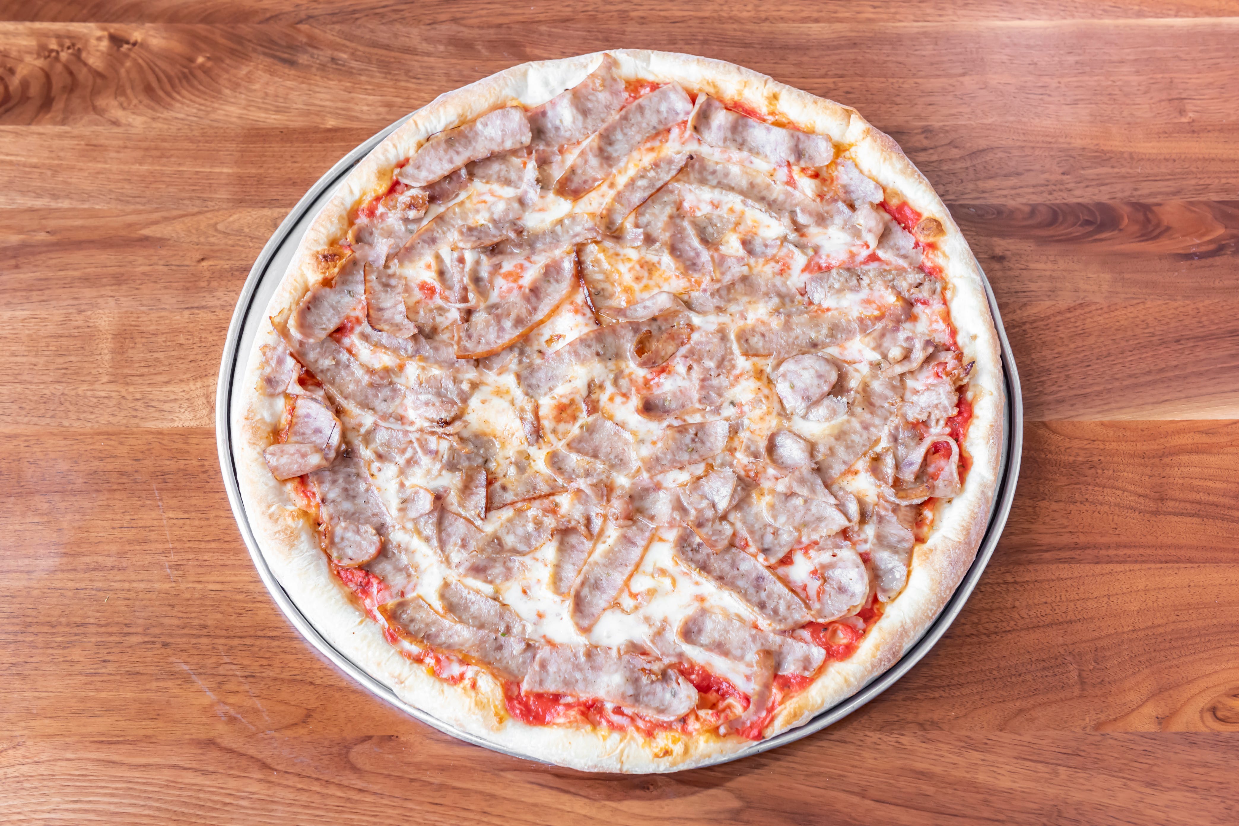 Order Sausage Pizza - 16" food online from Pescatores Restaurant store, Glen Mills on bringmethat.com