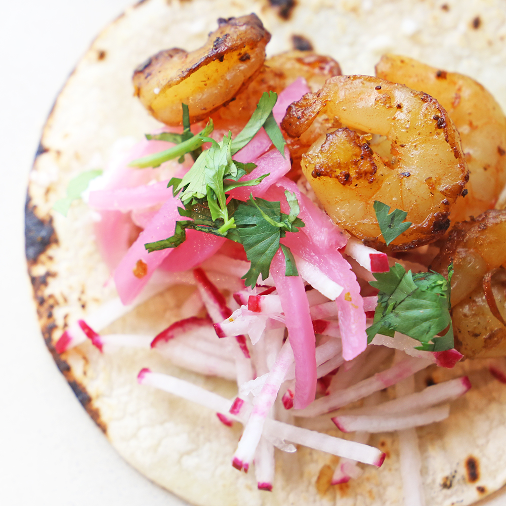 Order Grilled Shrimp Taco food online from My Ceviche store, Miami Beach on bringmethat.com