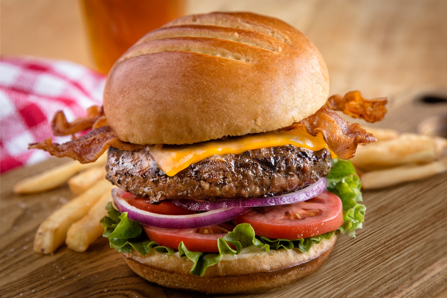 Order Bacon Cheddar Burger food online from Uno Pizzeria store, Warwick on bringmethat.com