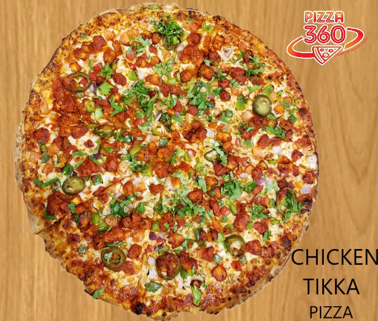Order Chicken Tikka Pizza - Small 10'' (4 Slices) food online from Pizza 360 store, Ashburn on bringmethat.com