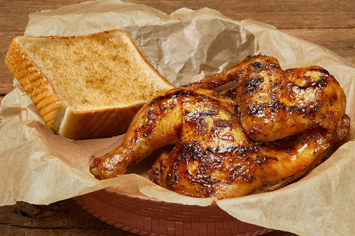 Order SMOKED HALF CHICKEN food online from Shanes Rib Shack store, Athens on bringmethat.com