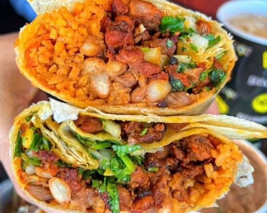 Order al pastor burrito food online from The Taco Spot store, Mesa on bringmethat.com
