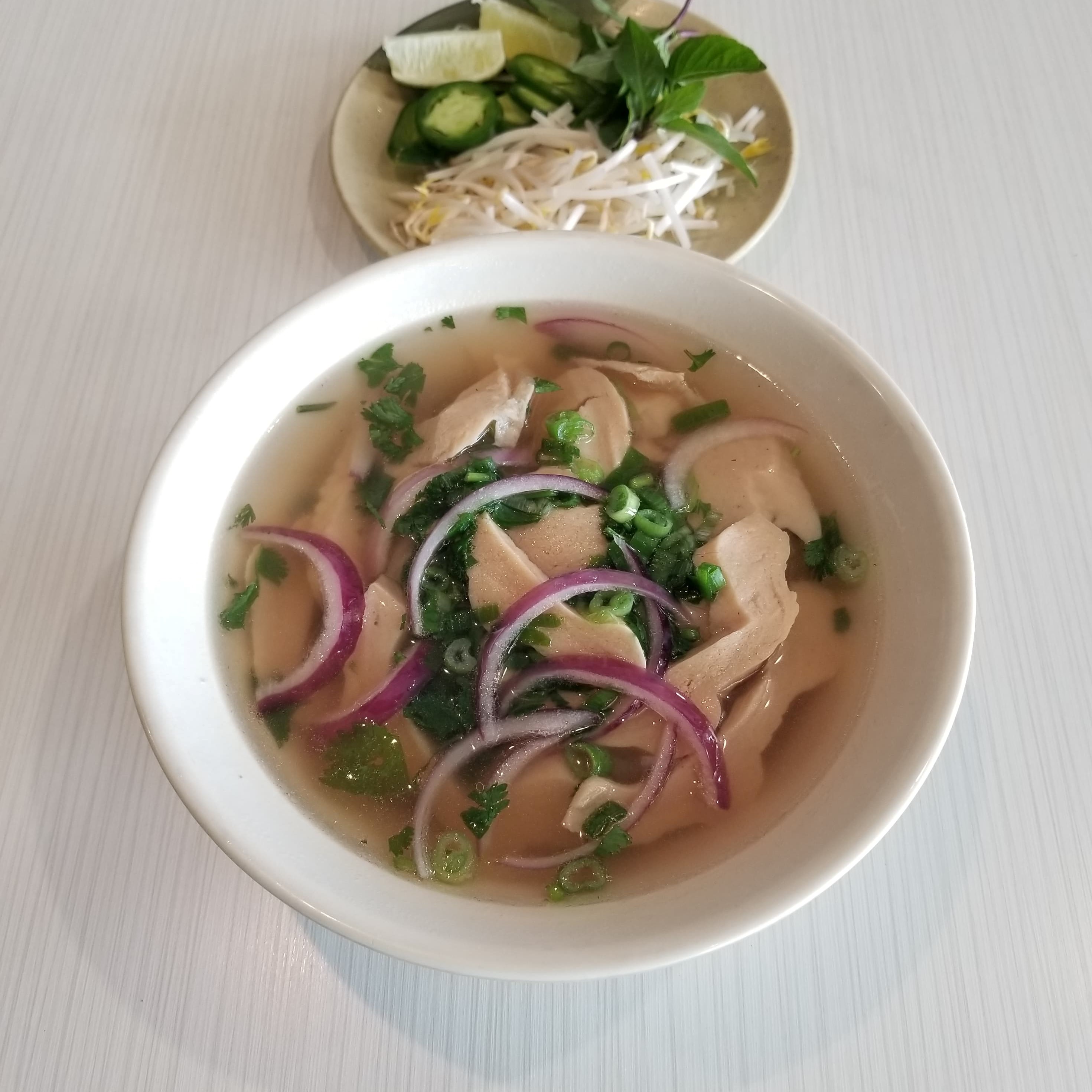Order Vegan Chicken Pho food online from Nam Noodles And More store, Pasadena on bringmethat.com