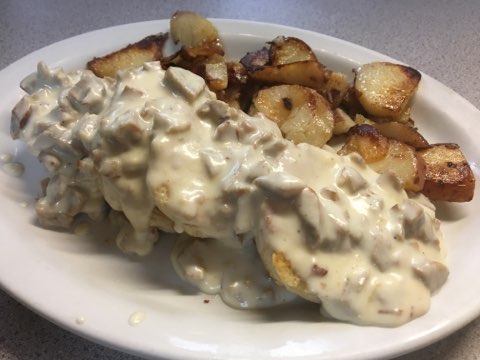 Order Sausage Gravy Over Biscuits food online from Cafe With Soul store, Doylestown on bringmethat.com