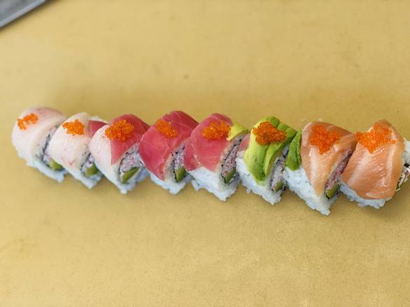 Order Rainbow Roll food online from Oishii Sushi store, Hayward on bringmethat.com