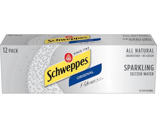 Order Schweppes Sparkling Water Original (12 pk) food online from Ctown Supermarkets store, Uniondale on bringmethat.com