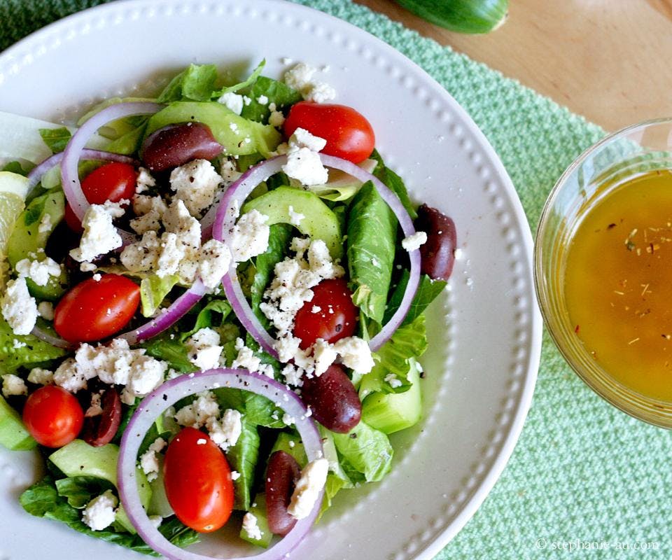 Order Greek Salad - Small food online from Red Devil Italian Restaurant store, Tempe on bringmethat.com
