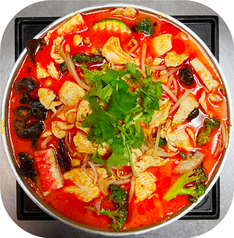 Order HP4. Thai Red Curry Chicken Hot Pot food online from Basil Thai store, Austin on bringmethat.com