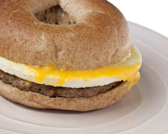 Order Sausage, Egg and Cheese Bagel Sandwich food online from Ny Jumbo Bagels store, New York on bringmethat.com