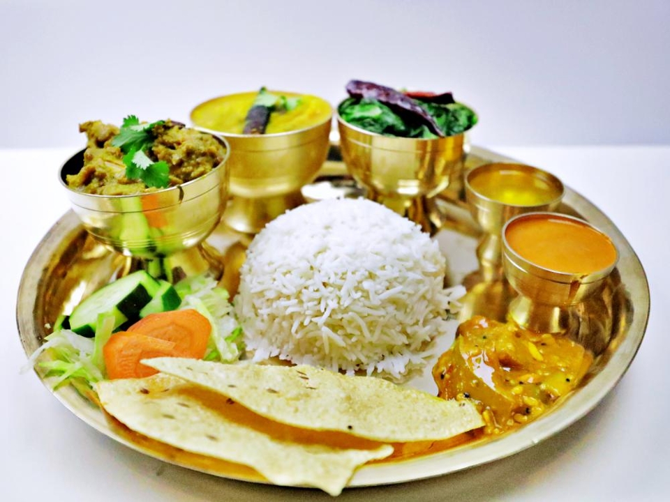Order Goat Thali food online from Namaste Chicago store, Chicago on bringmethat.com