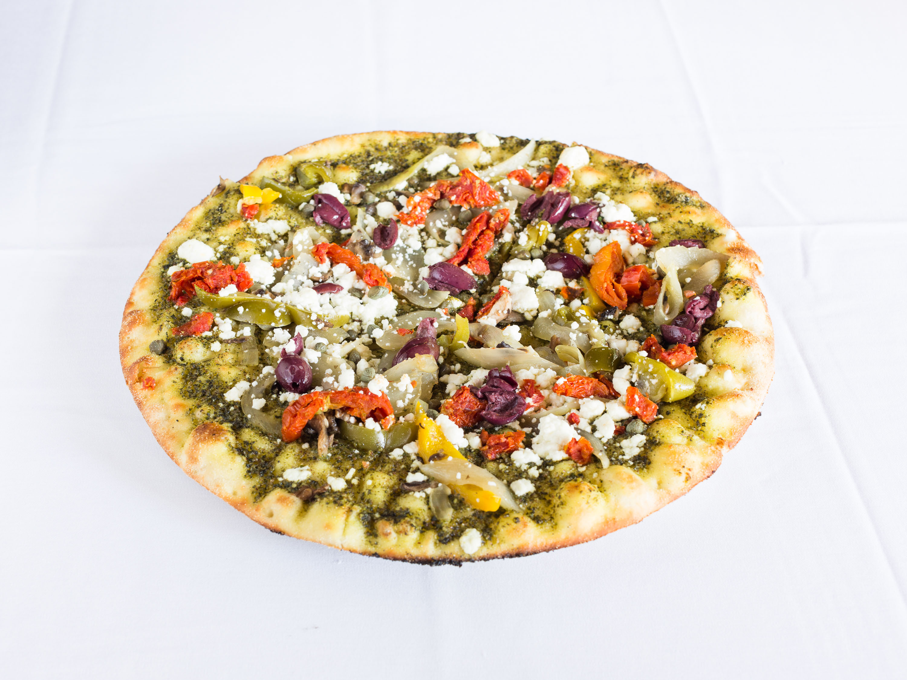 Order Goat Cheese Pizza food online from Trio A Brick Oven Cafe store, Greenville on bringmethat.com